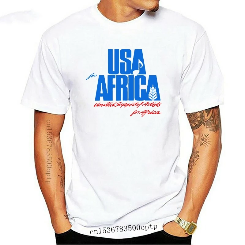 

New 2021 Rare We Are The World Anniversary Usa For Africa Men'S T-Shirt S To 2Xl Short-Sleeved Tee Shirt