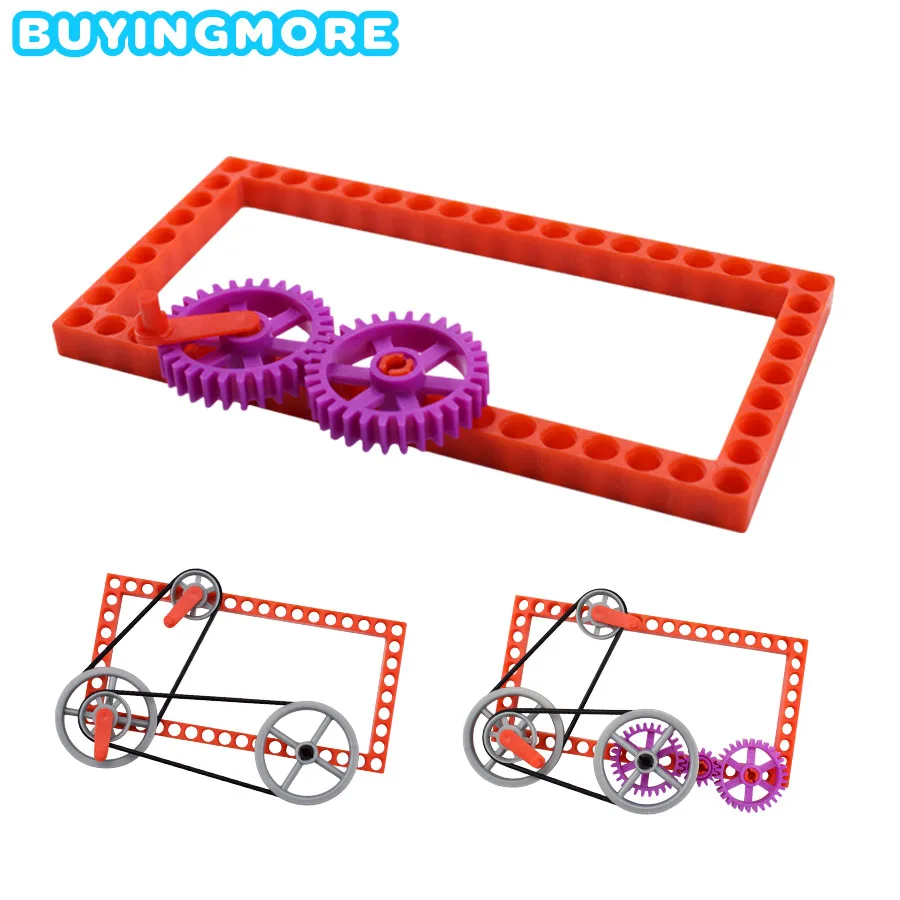 

DIY Kit Gear Pulley Physics Toys for Kids Educational Tecnologia Science Experiment Sets Learning Toys Plastic Model Assemble