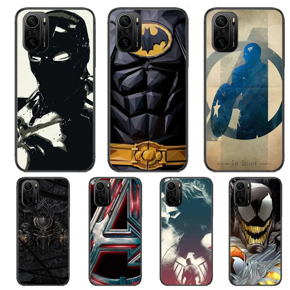 

Marvel logo Avengers Phone Case For xiaomi redmi POCO F1 F2 F3 X3 Pro M3 9C 10T Lite NFC Black Cover Silicone Back Prett mi 10 u