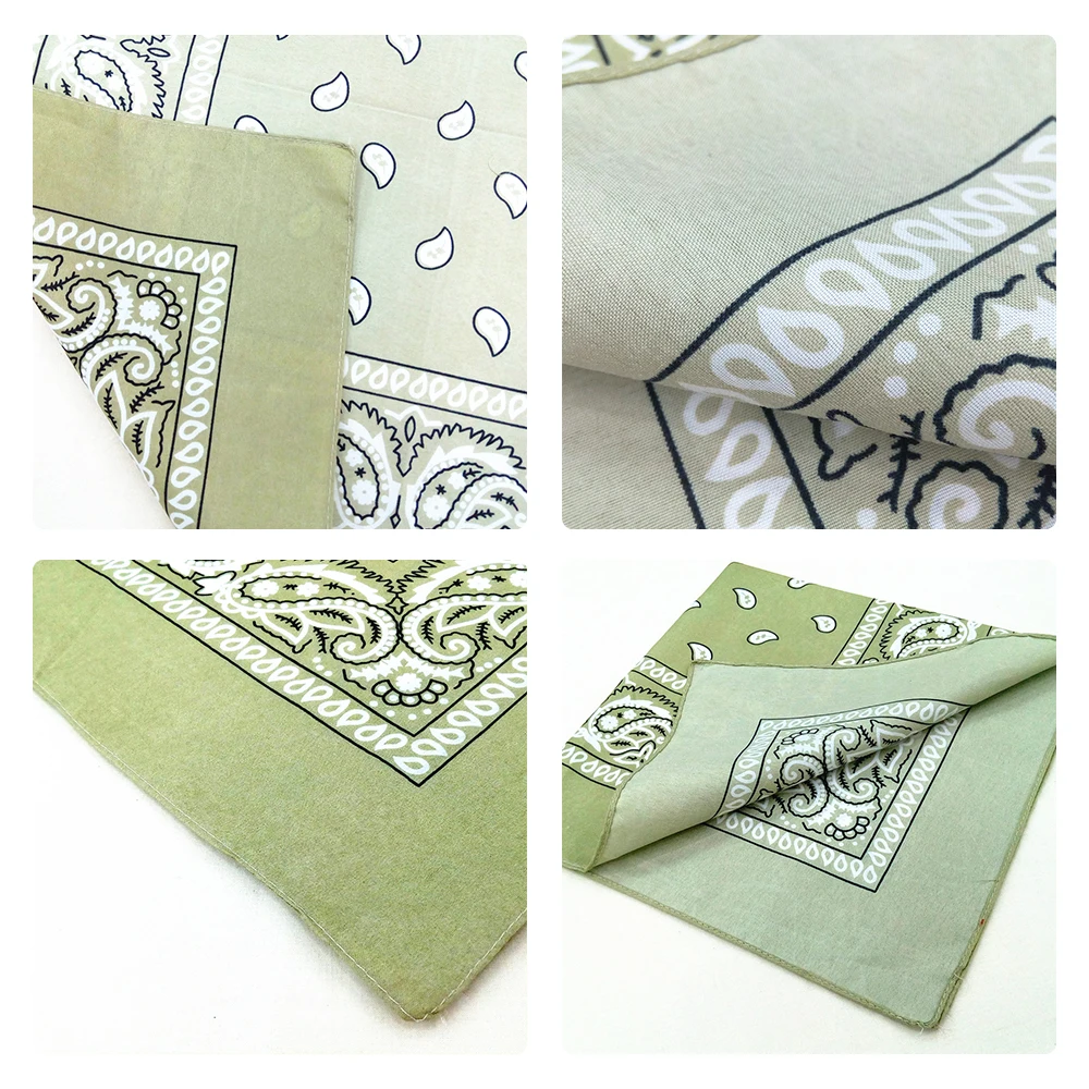 

Fashion Women Cotton Bandana Scarf Square Female Bandanas 55cm*55cm Headwear Rock Girls Head Scarf Headbands Hair Accessories