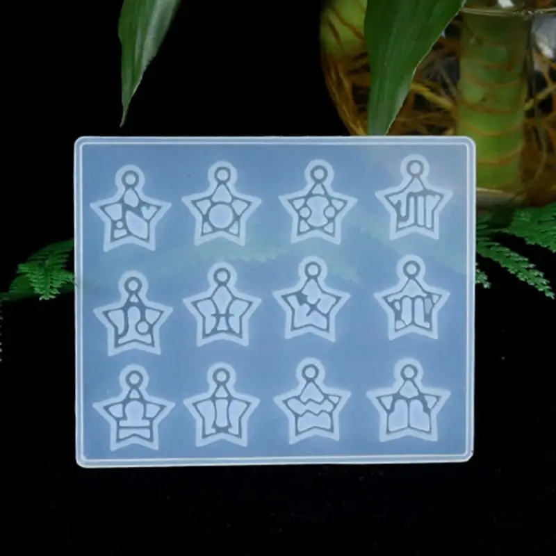 

Crystal Epoxy Resin Mold 12 Constellations Pendant Casting Silicone Mould DIY