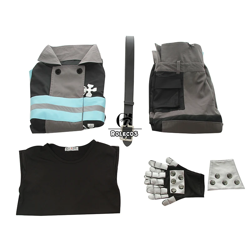 only costume Rolecos аниме огненная Сила Косплей Костюм Shinra Kusakabe Maki Oze форма пожарного Enen no Shouboutai мужской костюм для косплея шляпа - Цвет: only costume