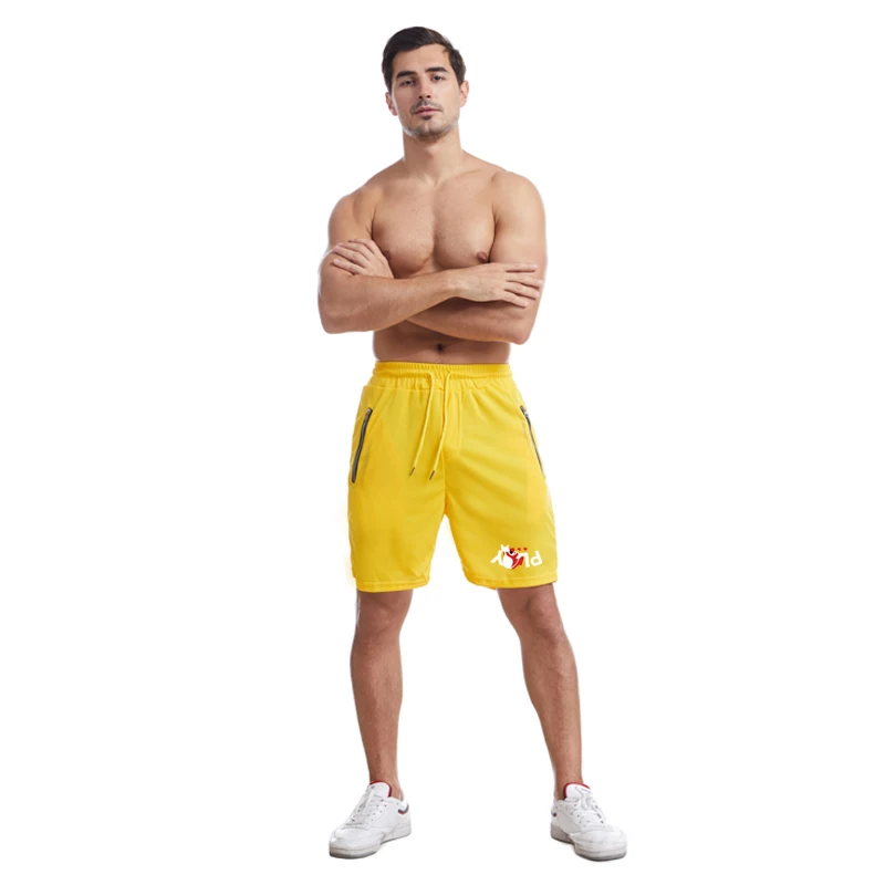 

2021 Fashion Jogging Loose Comfortable Sport Shorts Pure Color Sweatpants Summer Pure Cotton Personality Print Men Sport Shorts