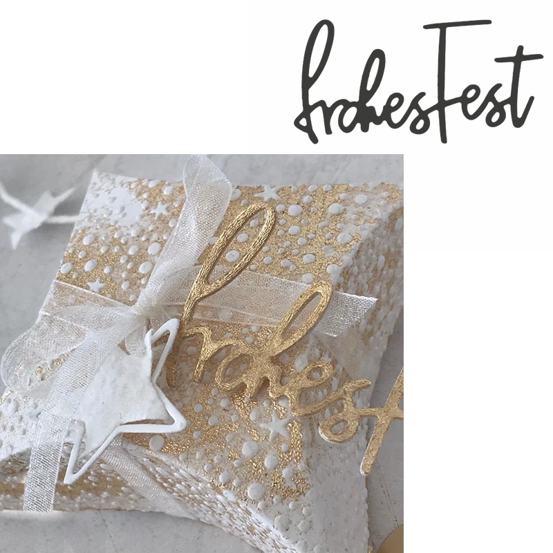 Немецкая фраза FrohesFest металлические высечки счастливый праздник с фразой для