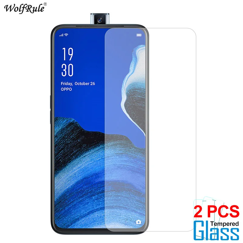 Protector de pantalla de vidrio templado para OPPO, pel&iacute;cula protectora de vidrio para OPPO Reno2 Z, OPPO Reno2 F, 6,53 pulgadas, 2 uds.-0