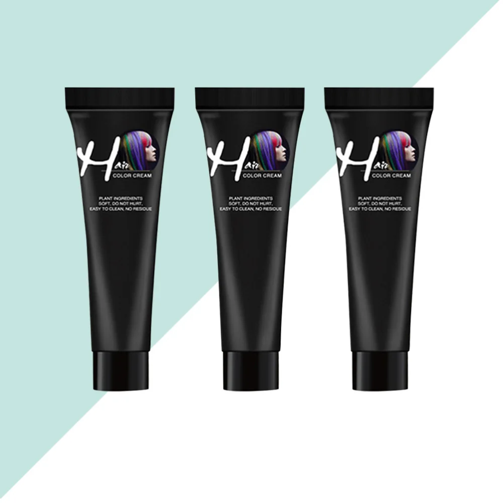 

1pc Men Hair Color Cream Disposable Hair Cream Hair Dye Colorful Cream (7X3CM)
