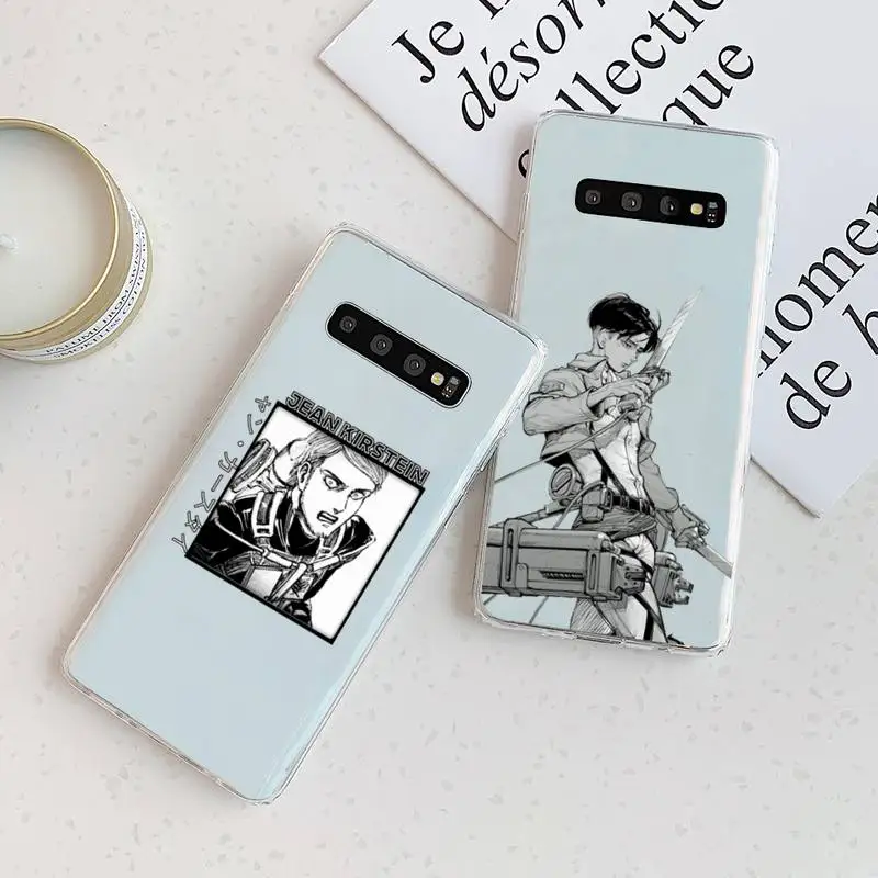 

Attack on Titan anime Phone Case Transparent For Samsung Galaxy A S Note 9 10 51 50 71 70 80 20 21 30s ultra plus