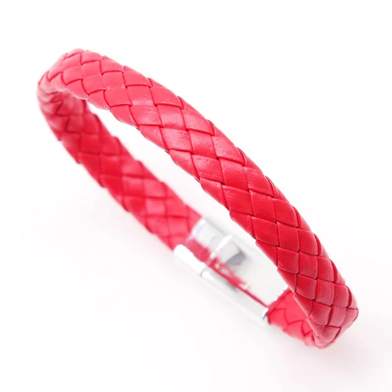 Ограниченная серия Pulseira Masculina Pulseira Feminina 21 см плетеные браслеты из искусственной кожи для браслетов и браслетов Модные мужские ювелирные изделия