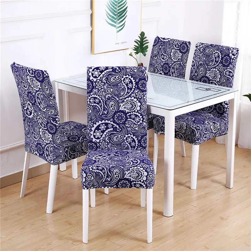 

Modern Printing Chair Covers Spandex Elastic Dining Chair Cover for Banquet Office Chair Removable Anti-dirty Housse De Chaise