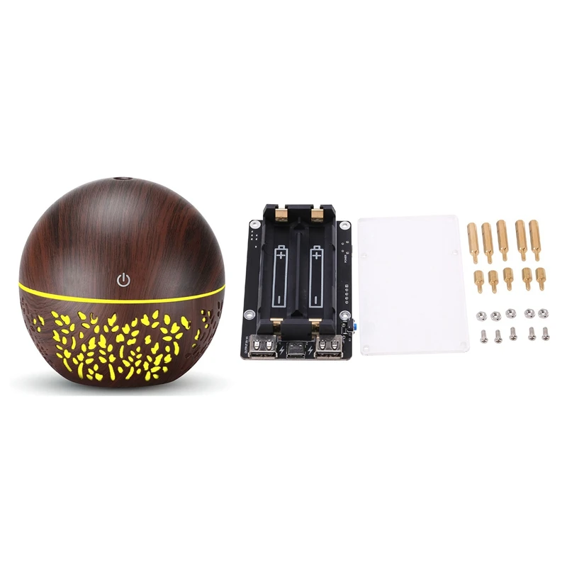 

RISE-18650 Новинка UPS с RTC & Coulometer Pro удлиненный и Темный Деревянный увлажнитель лаванды Ароматический диффузор эфирного масла