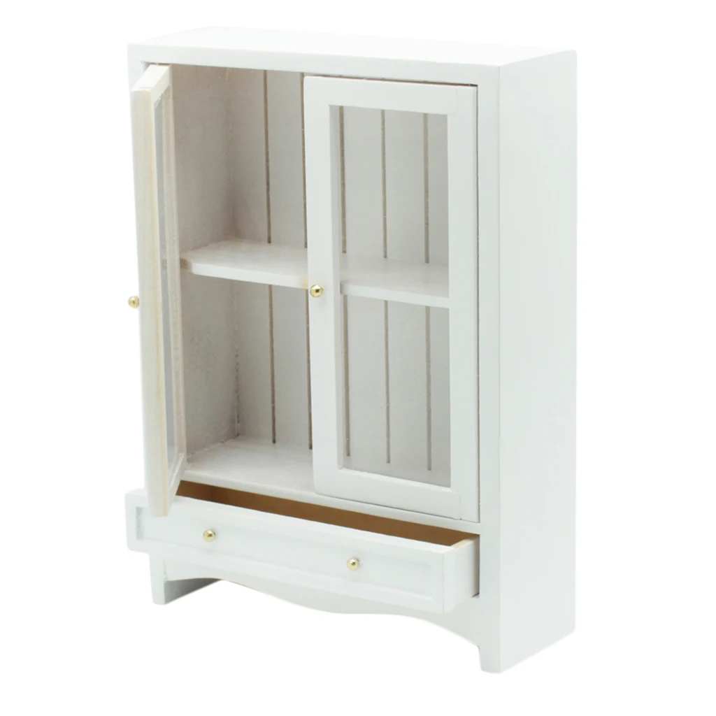 Мебель для кукольного домика мини витрина шкаф полка книжные Чехлы 1:12