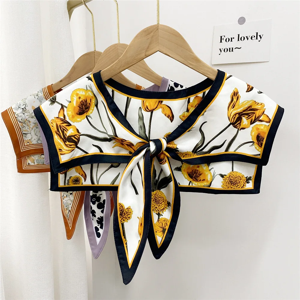 

Women Small Shawl Fake Collars Female Summer Detachable Collar Dress Shoulder Wrap Shawl Ladies Shirt Blouse Tops False Collar