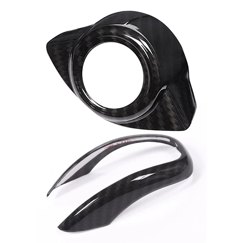 2 шт. углеродное волокно ABS пластик крышка для переключения передач Накладка Alfa