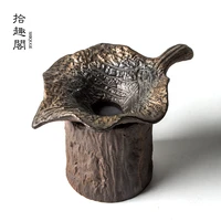 manual coarse pottery tea retro tea filtration rack ceramic tea set tea kungfu tea accessories