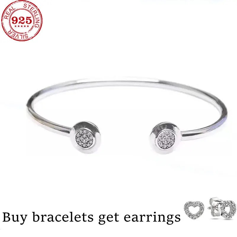 

FIT Original 925 Sterling Silver True Neckle with Heart Crystal Rose Gold Fashion Jewelry Wedding Gift for Women