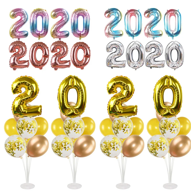 32inch Number Foil Balloon Gold/silver Digit Helium Baloons Happy New Year Christmas Party Decor Globos DIY Home Ornaments