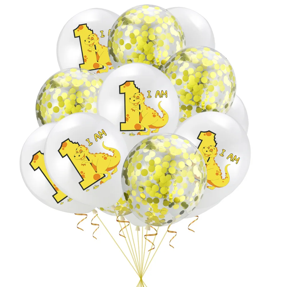 10 шт. воздушный шар с динозавром из мультфильма для первого дня рождения 1 год
