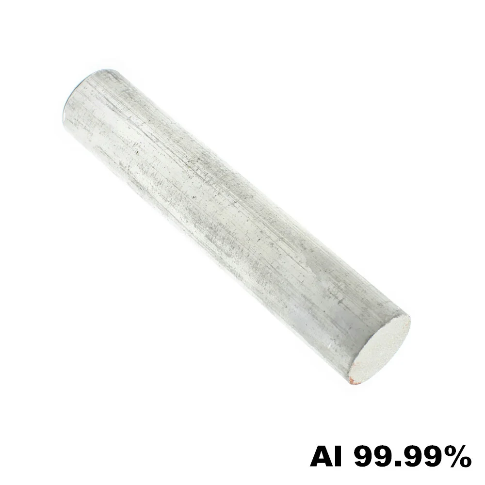 

100mm Aluminium Bar 99.99% Purity Al Rod Metal for Experiment DIY Simple Substance Diameter 1-50mm*100mm Cylinder