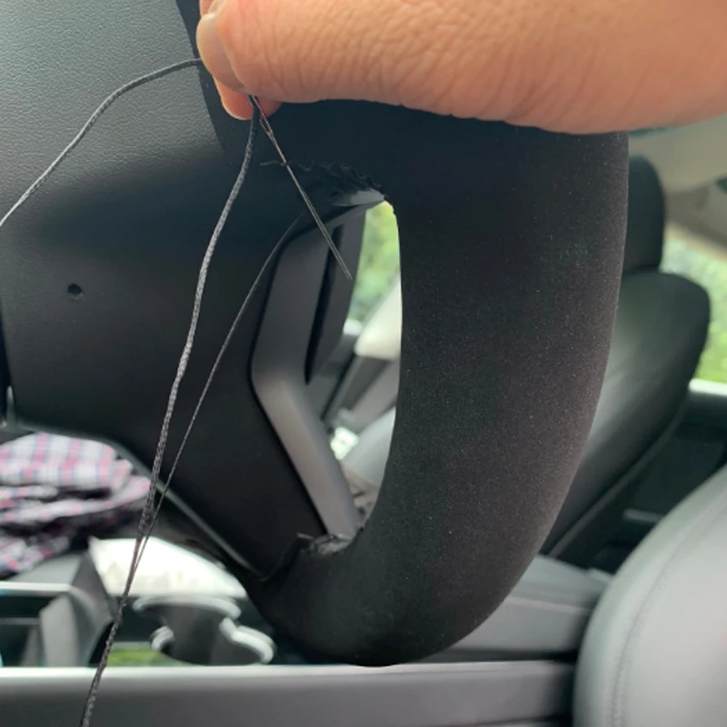 Модификация Применимая оплетка рулевого колеса кожаный комплект из углеродного