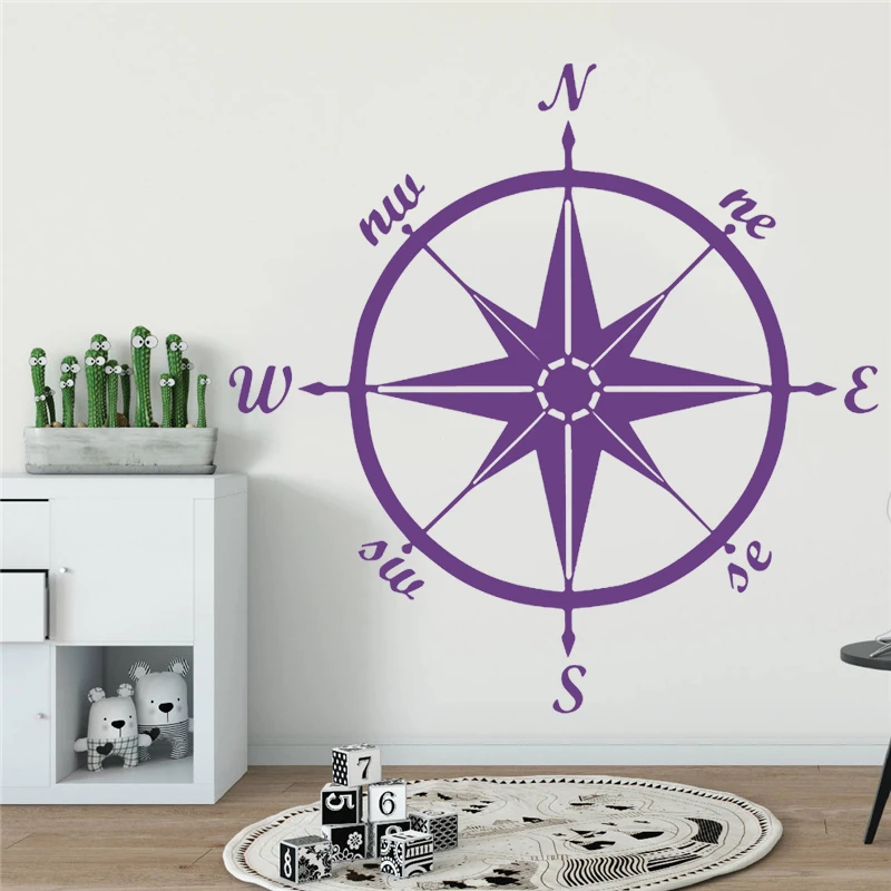 

Compass Self Adhesive Wall Stickers For Car Decal bedroom Livingroom Home Decoration Removable Vinyl Wall Home Decals HY1662