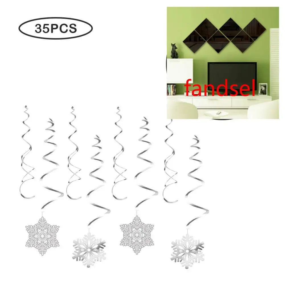 35 шт. Замороженные вечерние Рождественские снежинки украшения 3D Полые Снежинка