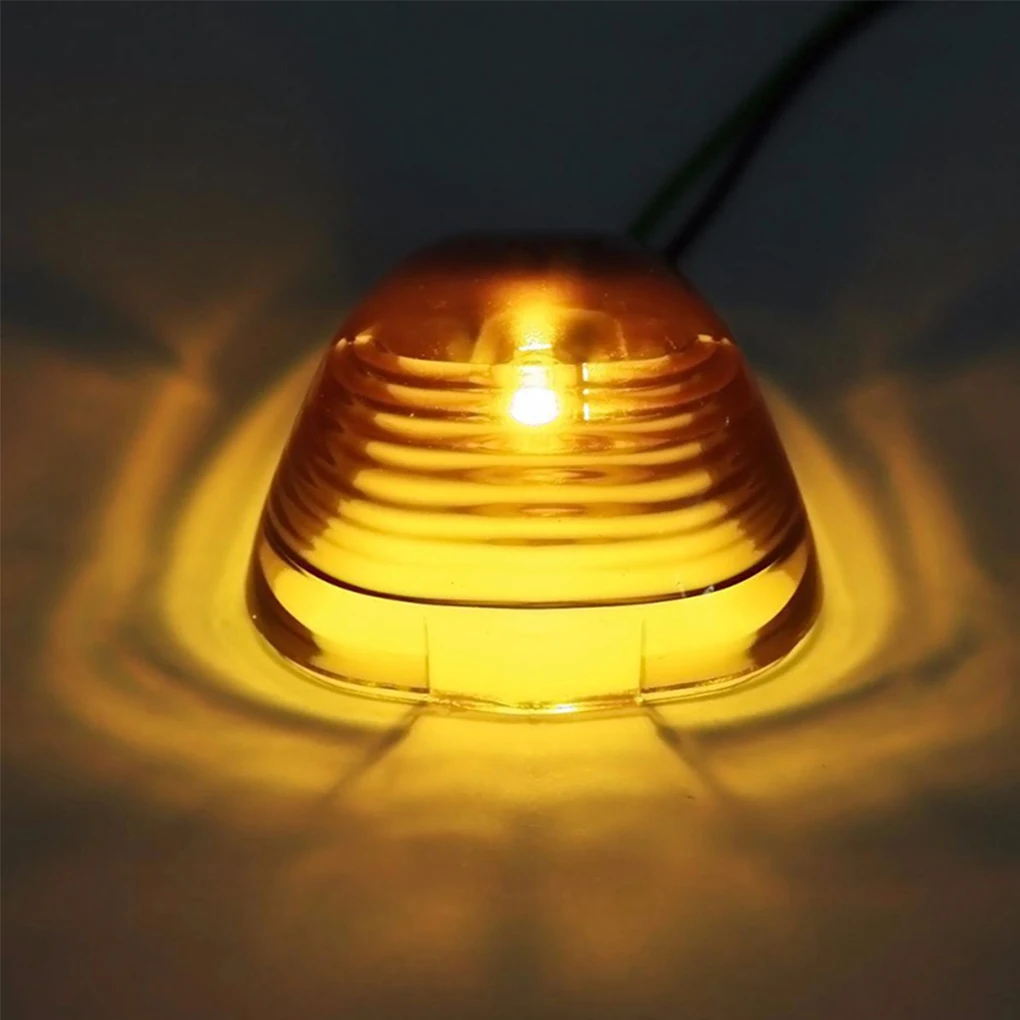 

5pcs/set Smoke Roof Running Lights Cab Lens Marker Cover Shade with T10 Amber LED Bulbs Lamps