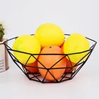 Металлическая проволочная корзина для фруктов и овощей, кухонный держатель для хранения овощей с геометрическим дизайном