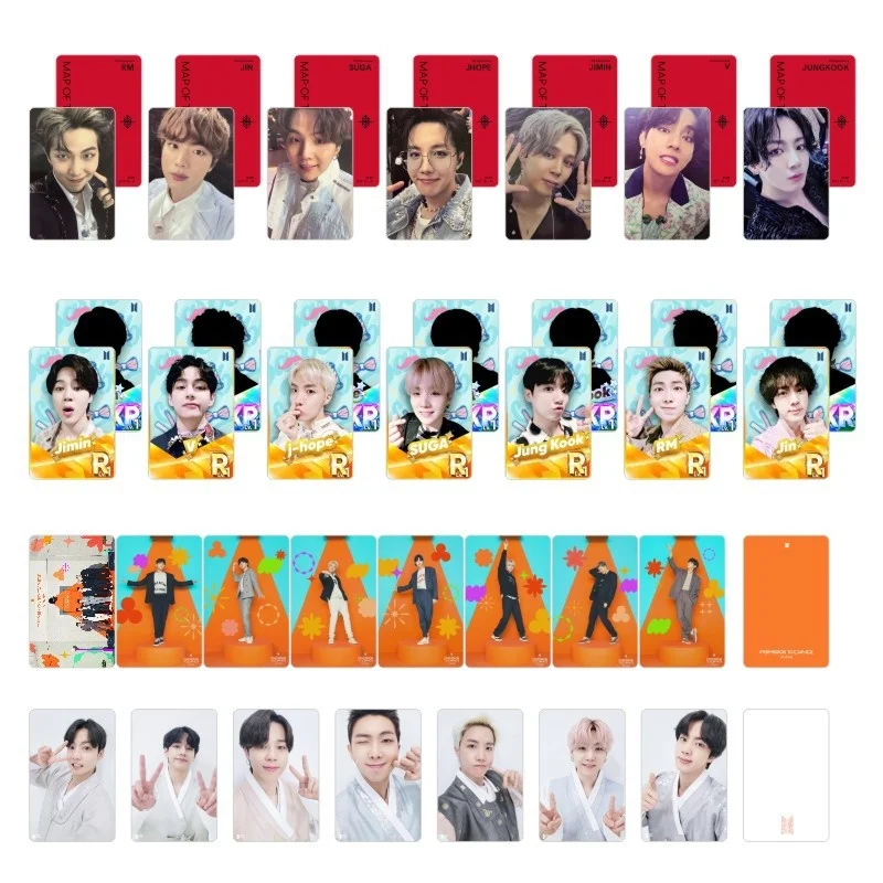 

2021 South Korean Groups K-POP Bangtan Boys Online Concert Photo Card Random Card Cosplay Gift JIMIN JIN SUGA Fans Collection