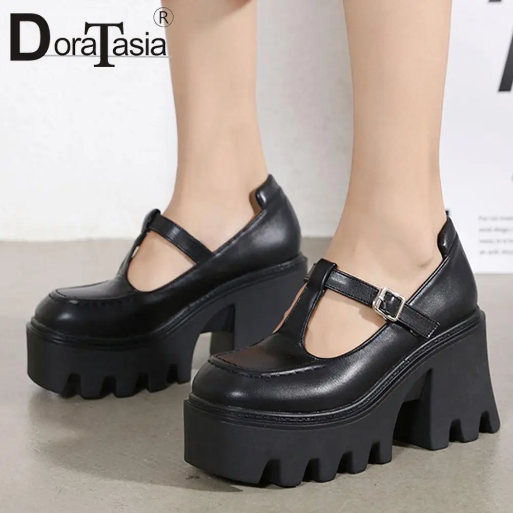 

DORATASIA Brand New Woman's Mary Janes Pumps Fashion Platform Chunky High Heels Pumps Women Party Girl Lolita Shoes Woman