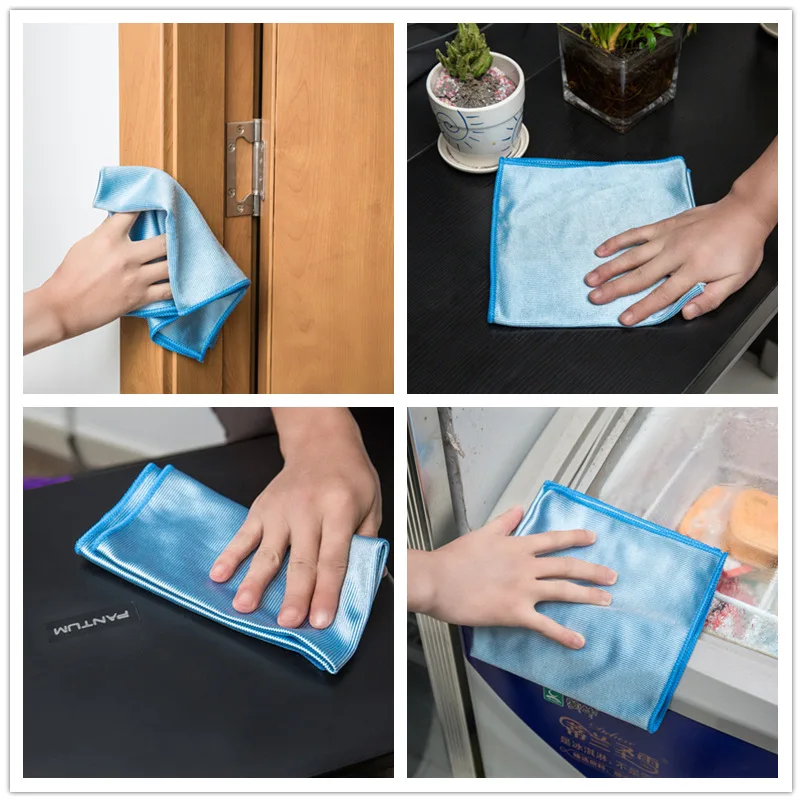 

3PC Microfiber Glass Wiping Cloth No Trace Absorbable Microfiber No Lint Window Car Rag Cleaning Towel Kitchen Wipes Glass Cloth