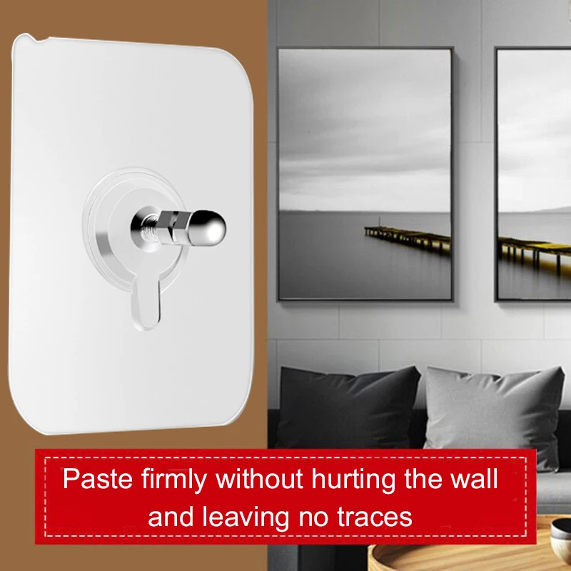 

10 шт. клеящиеся настенные винты висит ногтей крюк в стену прямой самоклеющиеся без сверления Не оставляющий следов Кухня 10 мм наклейки на ст...