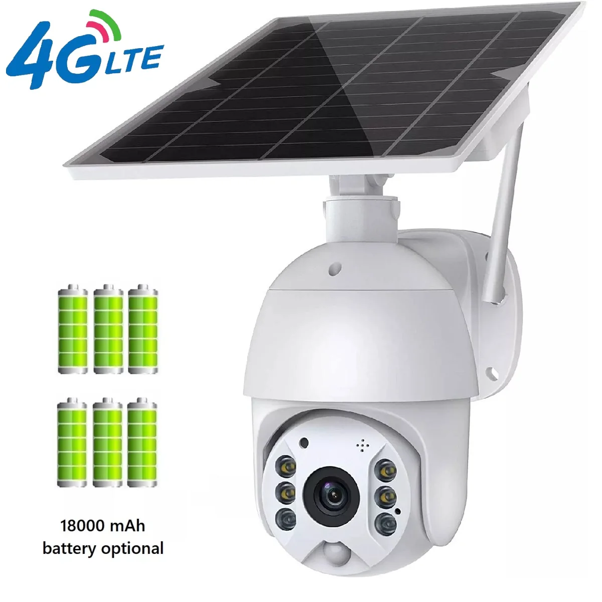 

4G SIM Card Solar IP Camera 1080P 8W Solar Panel Battery Security Camera Outdoor PTZ CCTV Camera PIR Monitor Color Night Vision