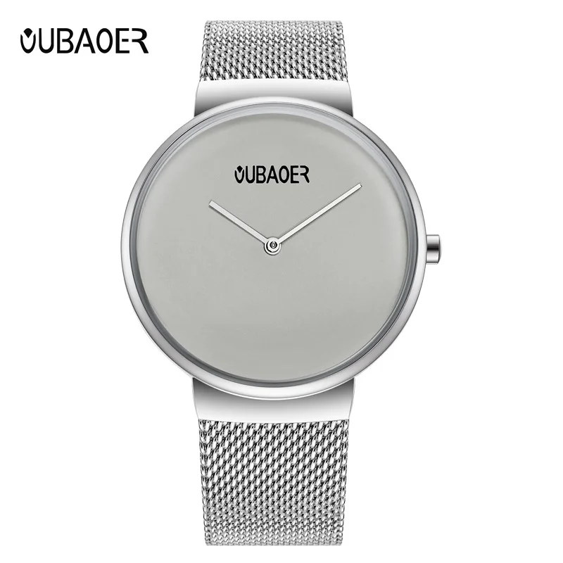 

OUBAOEROB2008G couples quartz watch Japanese movement simple wind thin stainless steel watch