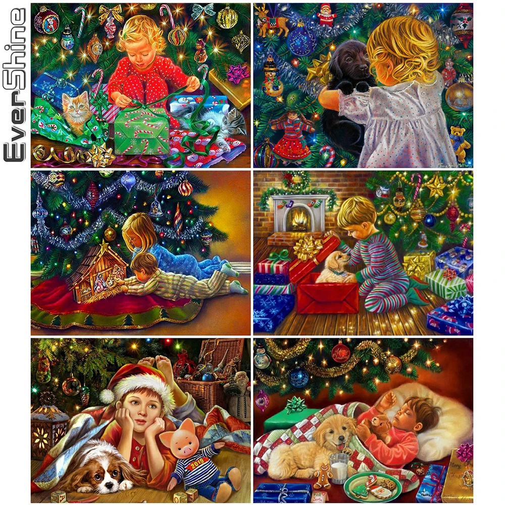 

Evershine Алмазная вышивка ребенок картина стразы полная площадь 5D DIY Рождество Алмазный мозаика мультфильм вышивка крестом подарок ручной работы