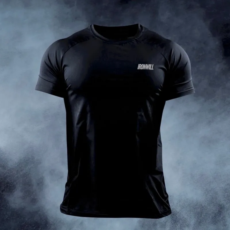 New Men Compression T-shirt Jogger Sporting Skinny Tee Shirt Male Gyms Fitness Bodybuilding Workout Black Tops Clothing | Спорт и