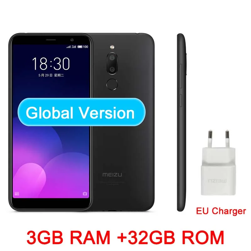 MEIZU 6T MEILAN m6t Octa Core 5,", ВЫСОКАЯ ЧЁТКОСТЬ, ips Экран 4 аппарат не привязан к оператору сотовой связи 2/3 Гб оперативной памяти, Оперативная память, сотовый телефон с двумя слотами сзади Камера - Цвет: 3GB 32GB Black