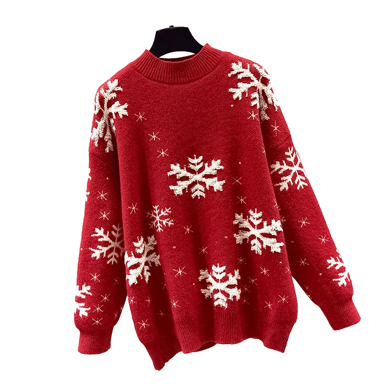 

Loose Women's Sweater Women's Autumn and Winter Clothing 2021 New Explosive New Year Christmas