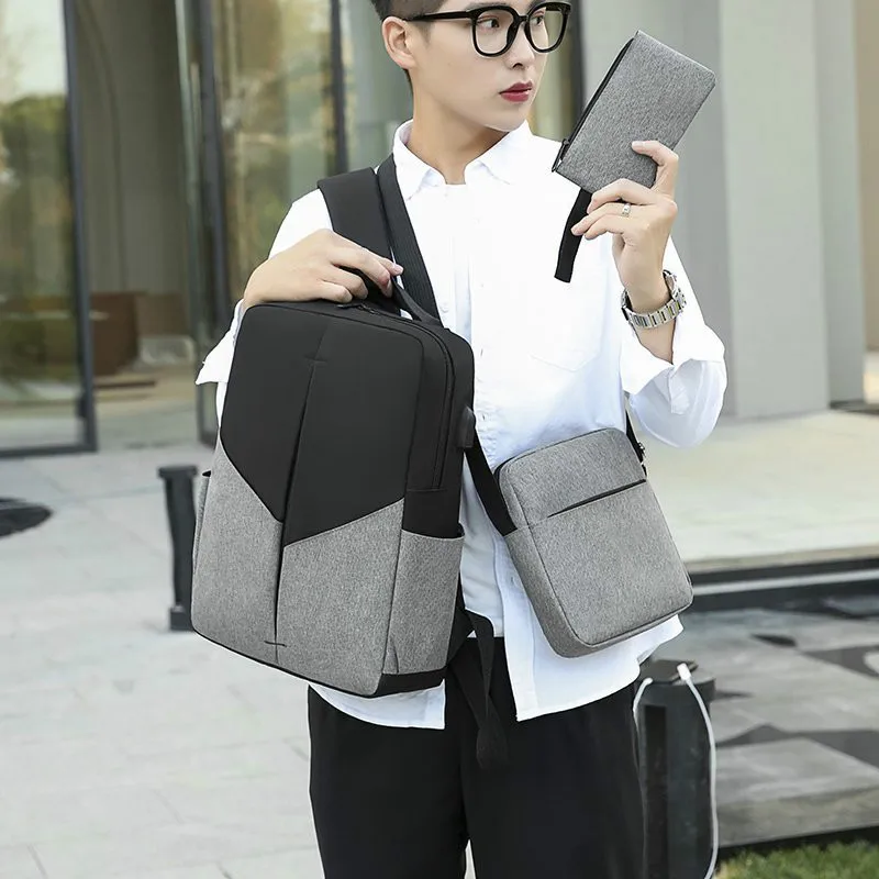

Men's Shoulder Bag Casual Business Computer Backpack Travel Backpack Nylon Waterproof Youth sport Bags Fashion Backpack Canvas