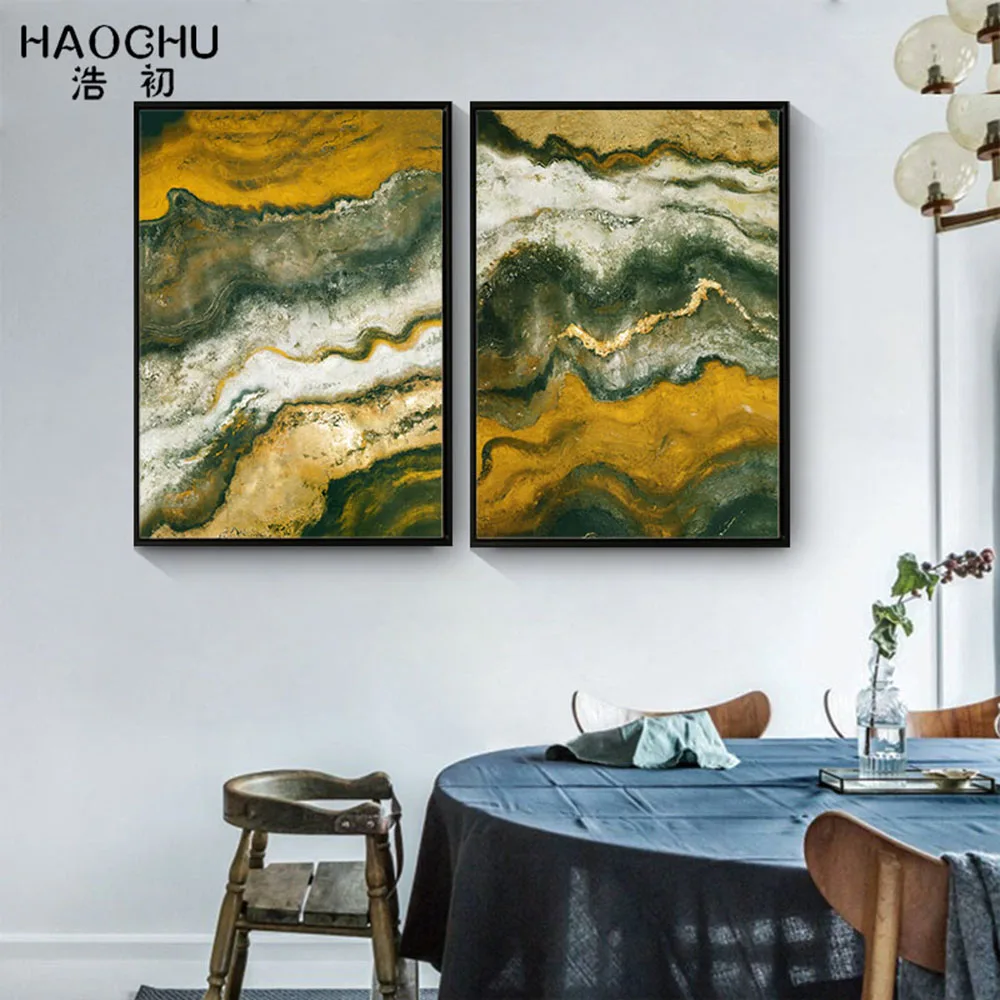 

HAOCHU abstract imaginative watercolor pictures decoration for living room canvas poster art oil painting bedroom unframed