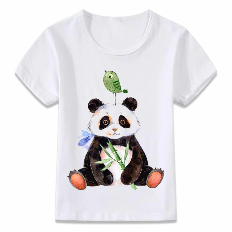 

Kids Clothes T Shirt Cute Panda Eating Bamboo Cat Owl Children T-shirt for Boys and Girls Toddler Shirts Tee oal068