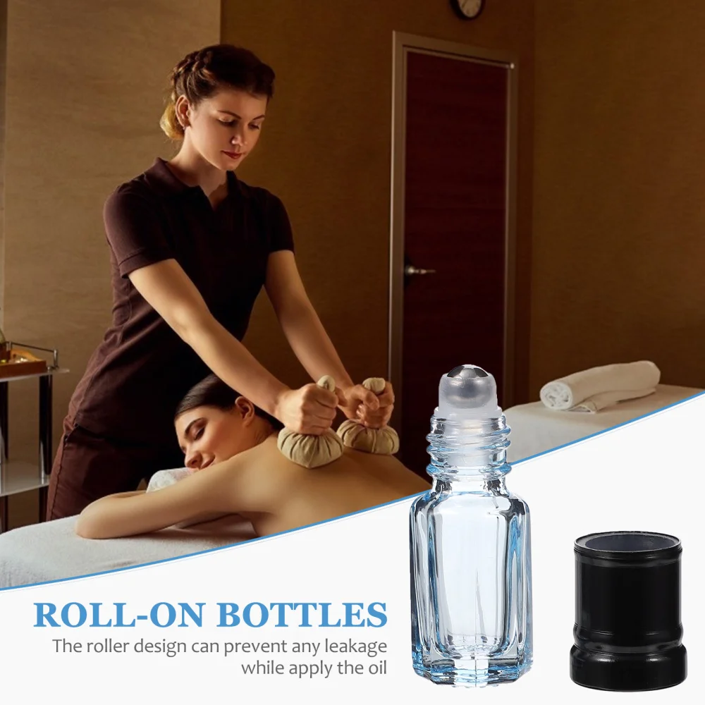 

8Pcs 3ML Essential Oil Roll-on Bottles Perfume Glass Bottles Roller Bottles