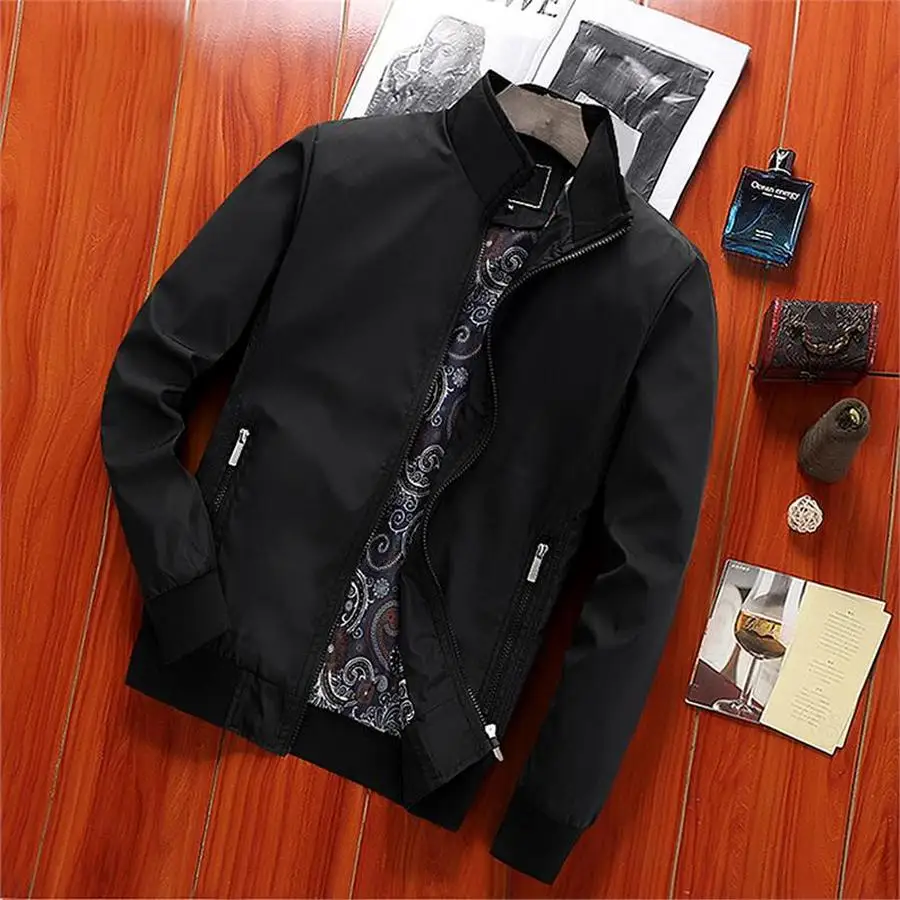 Мужская повседневная куртка-бомбер винтажные куртки пальто осенняя куртка 4xl