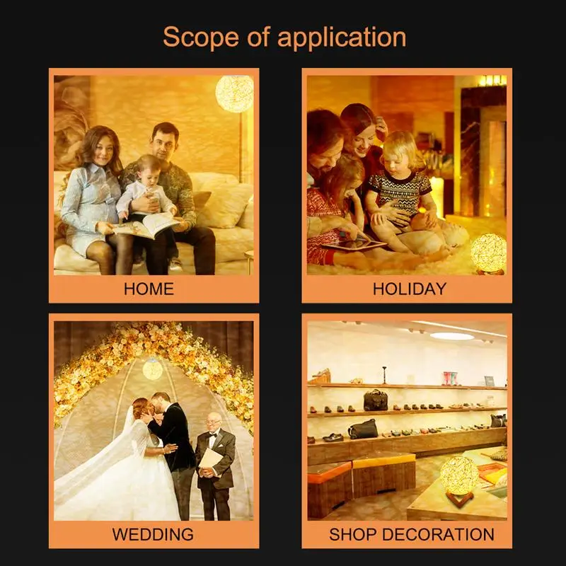 Новый Романтический креативный проектор звезд Ночной светильник ротанговый шар