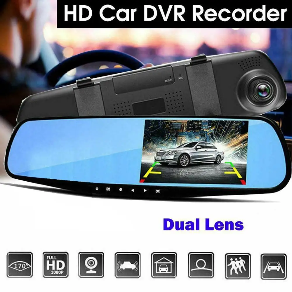 USB 2 0 видеорегистратор Автомобильный зеркало заднего вида DVR авто объектив LCD