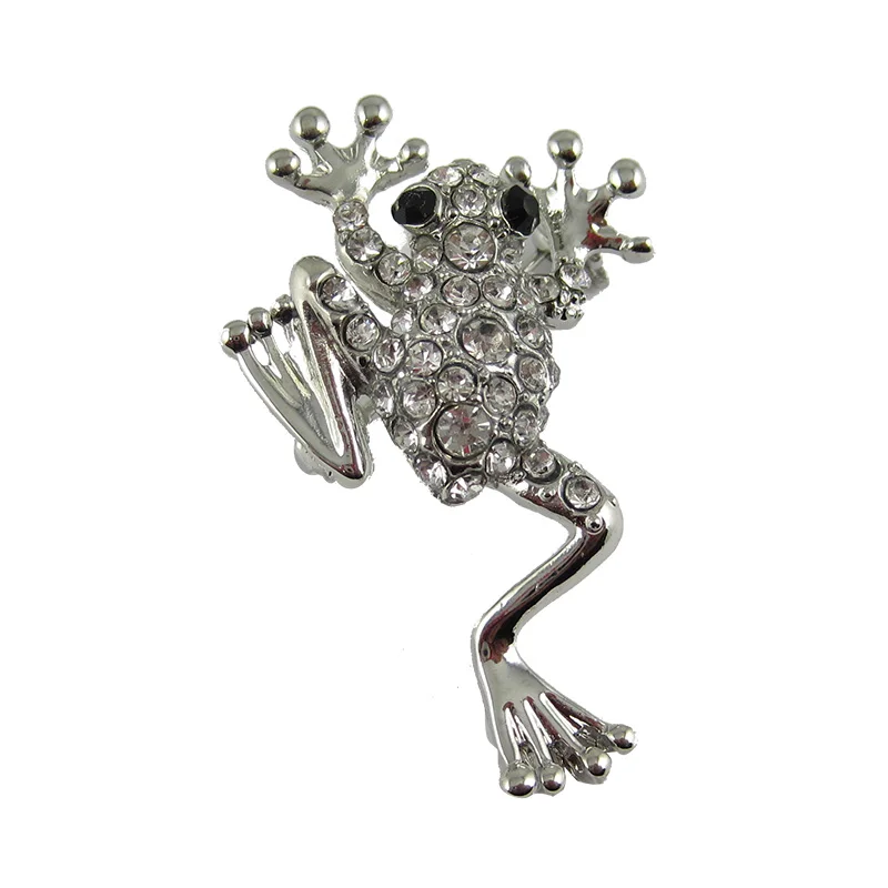 Женская брошь в форме лягушки с кристаллами для праздника свадебного торжества