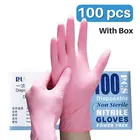 100 шт., многоразовые перчатки из латекса