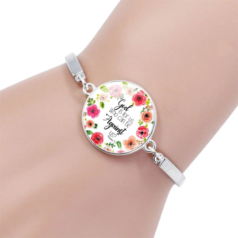 

Religion Scripture Glass Cabochon charm Bracelets For Women Men Christian Holy Bible Wrap Bangle 2019 Fashion Jewelry