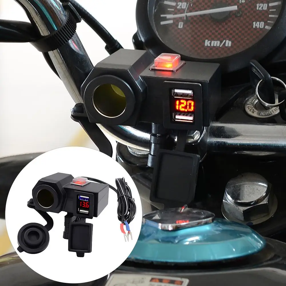 

Модифицированное зарядное устройство для мотоцикла третьего поколения с USB-портом и вольтметром, 12 В/5 В, 4,2 А, зарядное устройство для мотоци...