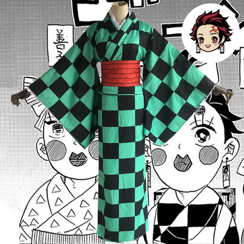 

Anime Comic Demon Slayer Kimetsu no Yaiba Cosplay Costumes Kamado Tanjirou Cosplay Costume Japanese Kimono Uniforms Clothes