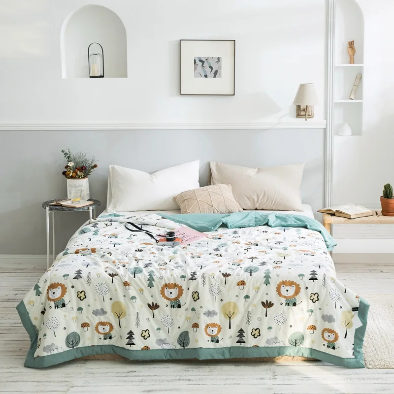 Тонкое летнее одеяло с принтом подсолнуха мягкое удобное для детей и взрослых